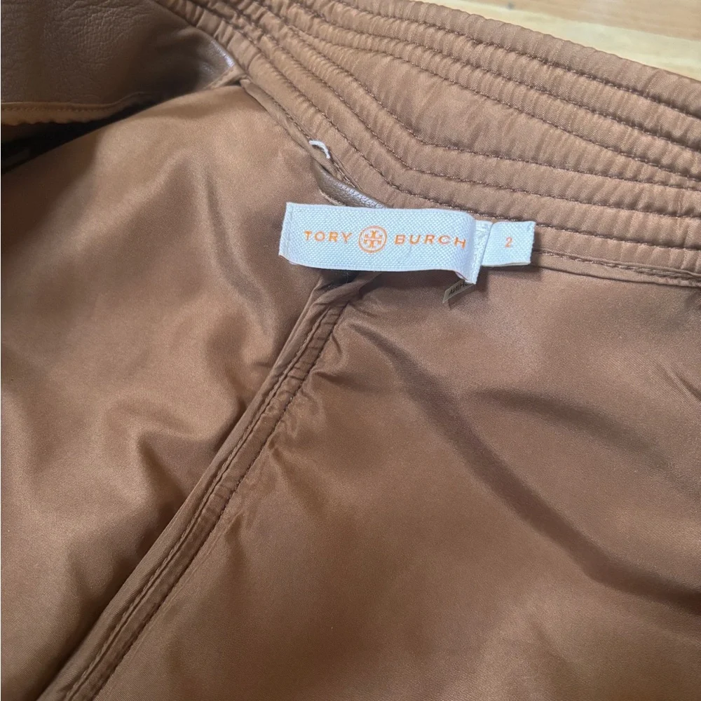 Tory Burch Calista Leather Riding Jacket - Picture 5 of 6